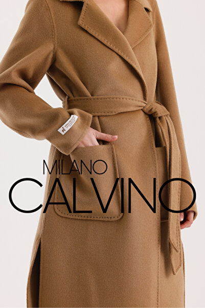 Milano Calvino İtalyan Dokuma Alpaka Yünü Kaban