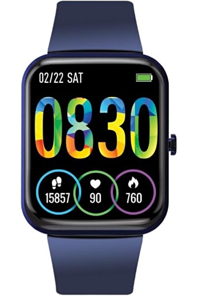 Promate ساعة اللياقة الذكية XWatch-B18 (زرقاء) - شاشة TFT مقاس 1.8 بوصة، 27 و...