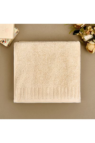 Evidea Soft Patte Face Towel - Cream - 50X90 cm