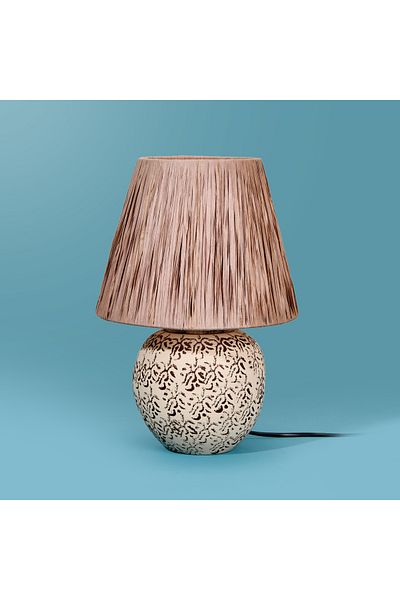 Safir Light Holbeak Ceramic Lampshade - Beige - 35X35X25 cm