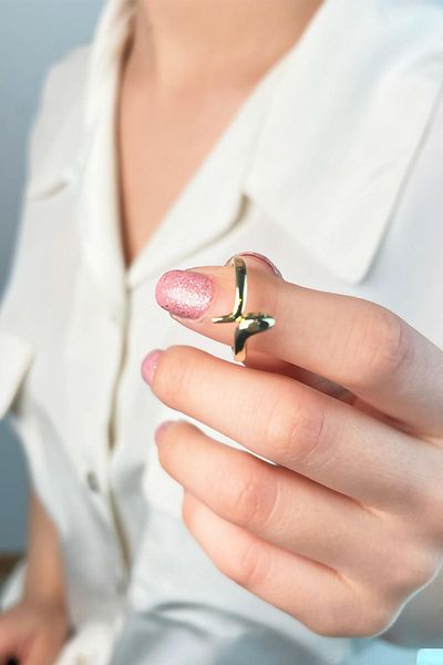 Sose Moda Gold Snake Model Ring
