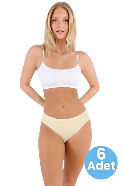 Uniquetrenders Women's Cotton Combed Single Jersey Fabric Bikini Panties Women's Bikini Panties 6 Pieces