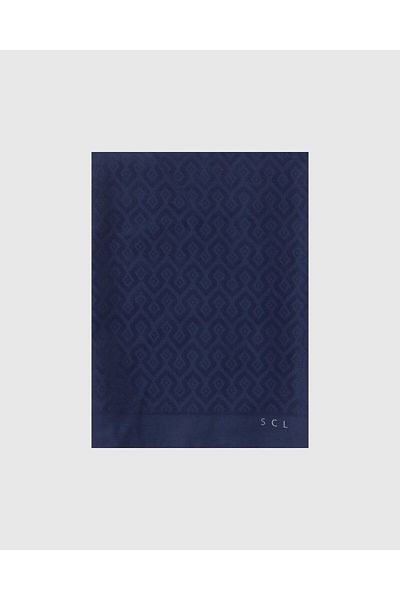 SCL Γυναικείο σάλι Navy Blue με σχέδιο 10002401911005