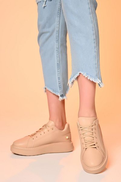 Beyond Γυναικεία Αθλητικά Παπούτσια Nude Pearly Leather BYNDRSL2134