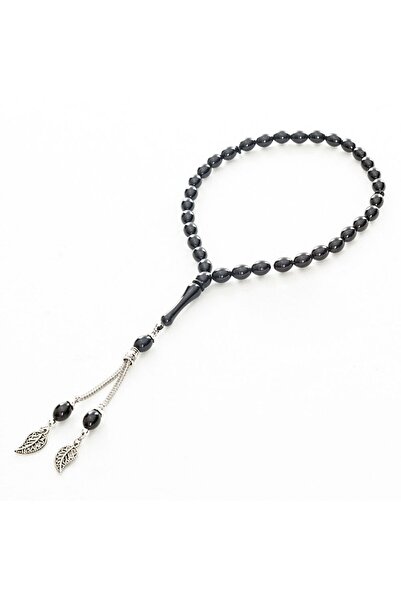 İkranur Hediyelik Takke, 33 lü Tesbih, Alkolsüz Esans 3 ml Asetat kutulu 12*15 cm 261 gram-Siyah