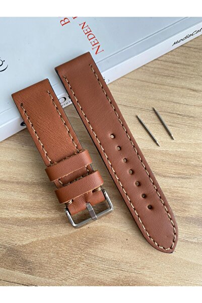 Prizma Açık Kahverengi Gerçek Deri Saat Kordonu.20,22,24,26mm.Genişlik Seçin....