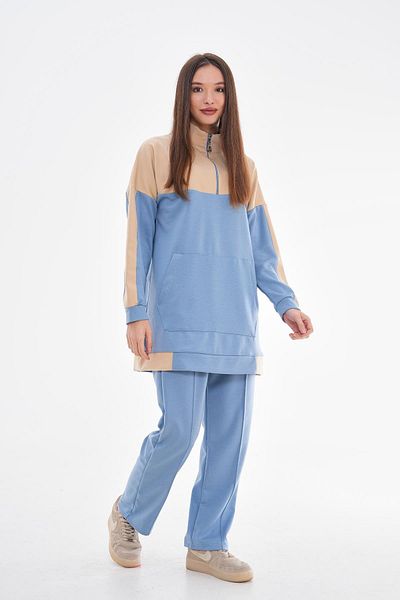 WestBound Women's Blue Color Patterned Sports Double Casual Suit