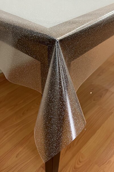 Pimula home Pvc simli şeffaf Silinebilir Muşamba Masa Örtüsü_001