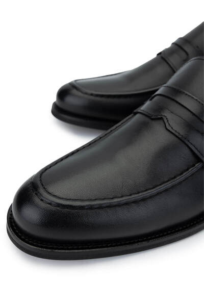 Tamer Tanca Чоловічі мокасини з натуральної шкіри чорного кольору