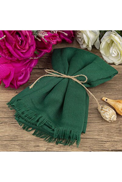 İkranur Πράσινο Βαμβακερό Σάλι 180 Χ 72 εκ. 120 γρ