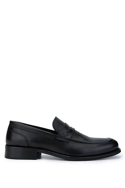 Tamer Tanca Men's Genuine Leather Black Loafer Shoes