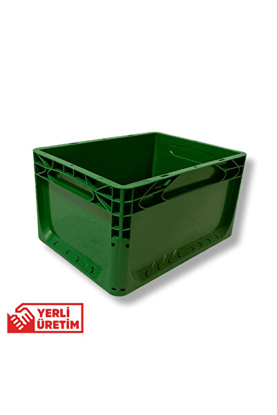 ALPBX 1.kalite Yeşil Plastik Kasa 40x30x22 Cm - Kokusuz Sağlam Plastik Kutu 2...