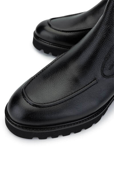 Tamer Tanca Erkek Hakiki Deri Siyah Klasik Bot