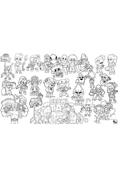 COLOR ANGLE 90X150 BRAWL STARS BENZERİ BOYAMA POSTER AFİŞİ