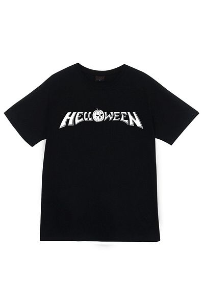 fame-stoned Tricou negru unisex 100% bumbac cu imprimeu Helloween
