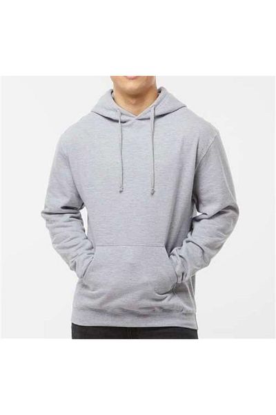 THE WHITE Gray Hooded 100% Cotton Kangaroo Pocket Sweatshirt