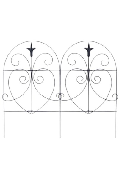 panacea سياج روماني قابل للطي BLK مقاس 18 × 8