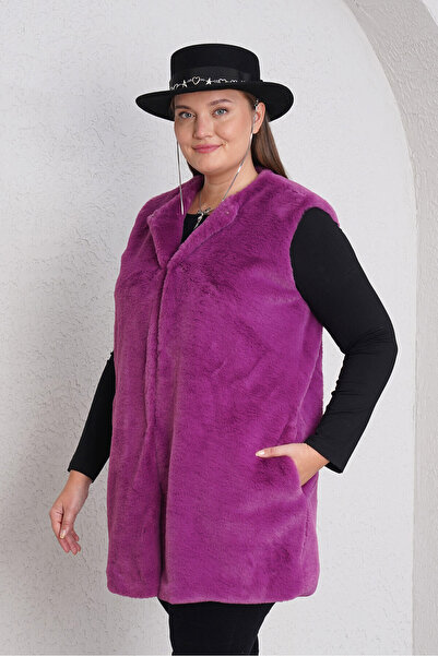 Büyük Moda Faux Fur Vest