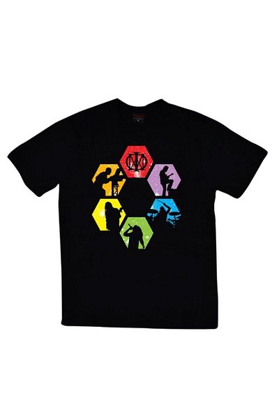 fame-stoned Tricou negru unisex 100% bumbac cu imprimeu Dream Theater