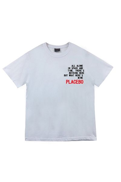 fame-stoned Μπλουζάκι Unisex με στάμπα Placebo 100% βαμβακερό λευκό