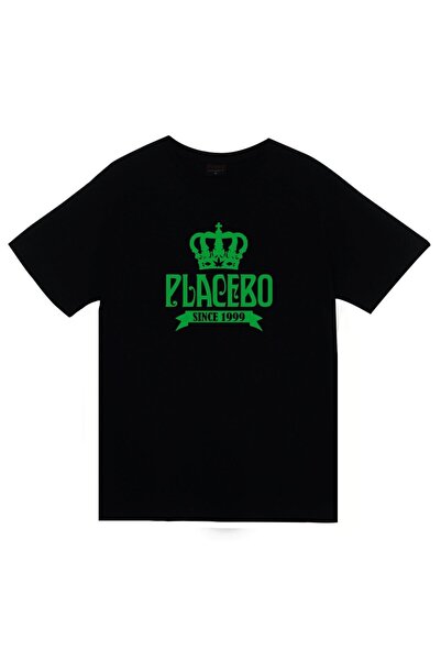fame-stoned Placebo Štampano Unisex 100% pamuk Crna T-shirt