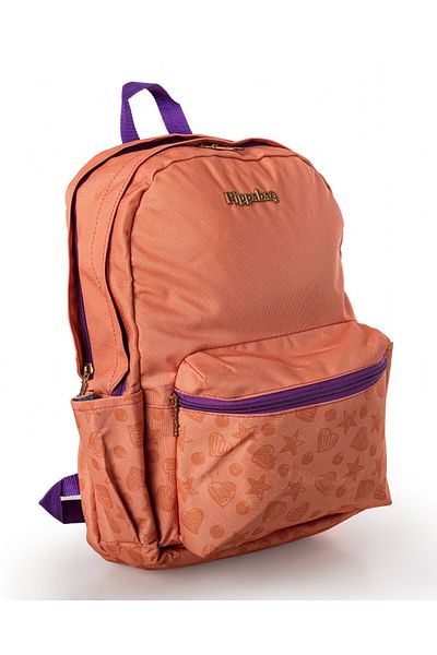 Pippa Beach Girl's Three-Eye School and Casual Orange Backpack