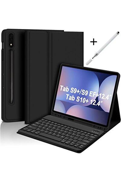 MMP SHOP Samsung Galaxy Tab S9 Fe Plus / S10 Plus / S9 Plus Compatible Sleep Mode Pen Compartment Keyboard Case
