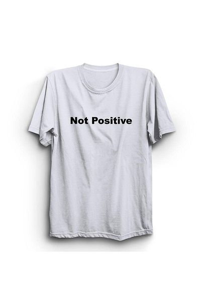 fame-stoned Μπλουζάκι Unisex White Note Positive με στάμπα