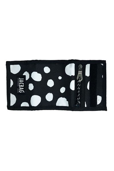 Jacbag Spotted Black/White Velcro Wallet/Card Holder - Boy