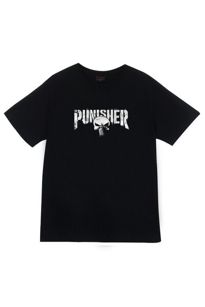 fame-stoned Punisher, Skull Štampano Unisex 100% pamuk Crna T-shirt