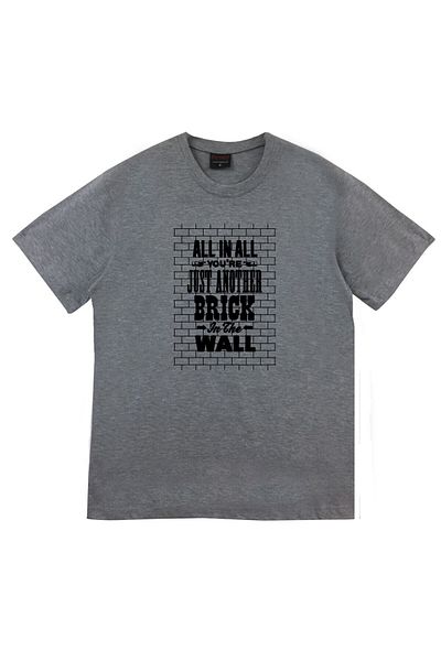 fame-stoned Μπλουζάκι με στάμπα Pink Floyd Unisex 100% Cotton Grey