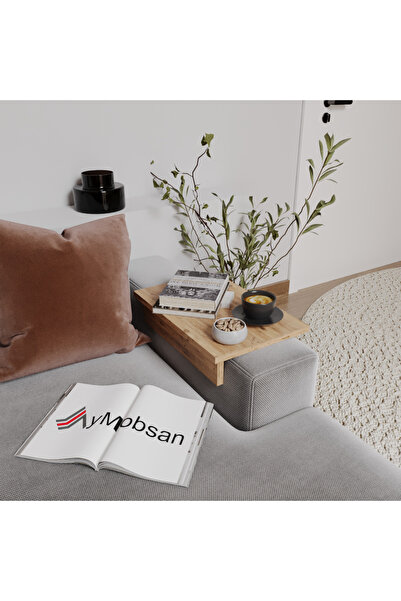 AYMOBSAN Boston Kol Üstü Sehpa, Koltuk Yanı Sehpa, Ayarlanabilir Tepsi, Dekor...