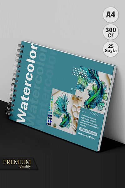 Copyrite Water Color Water Color Painting Book |   A4 300Gr, Hard Cover |   Premium Picture Book