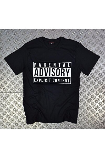 fame-stoned تي شيرت أسود مطبوع للجنسين من Parental Advısory