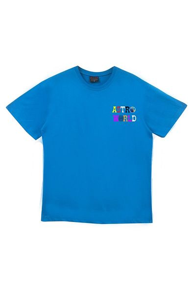 fame-stoned Tricou cu imprimeu Travis Scott Astraworld albastru