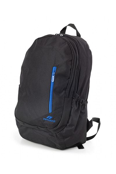 Pippa Bloom Black/Blue Three-Eye School & Casual Backpack
