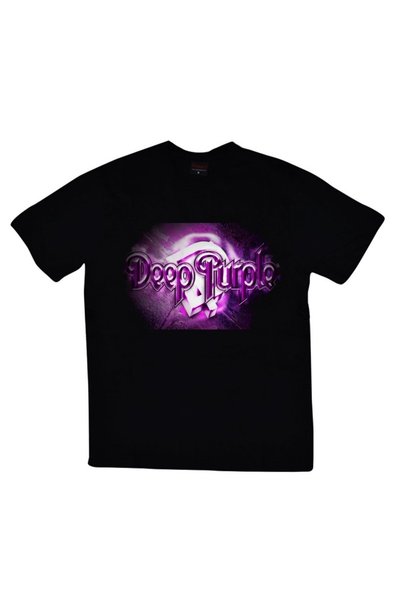 fame-stoned Duboko ljubičasta Štampano T-shirt