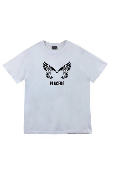 fame-stoned Μπλουζάκι Unisex με στάμπα Placebo 100% βαμβακερό λευκό