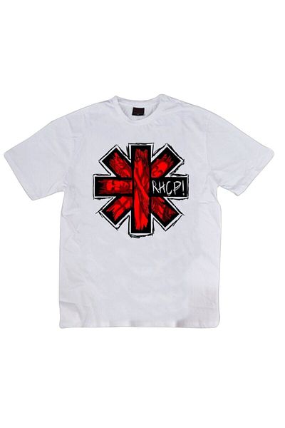 fame-stoned Μπλουζάκι Red Hot Chili Peppers με στάμπα Unisex 100% βαμβακερό λευκό