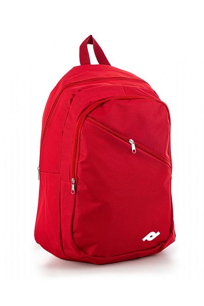 Pippa Red School and Casual Backpack with Three Compartments