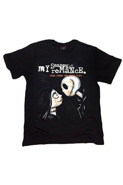 fame-stoned تي شيرت أسود مطبوع عليه My Chemical Romance للجنسين مصنوع من القطن بنسبة 100%
