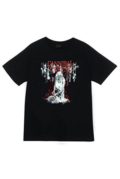 fame-stoned Tricou negru unisex 100% bumbac cu imprimeu Cannibal Corpse