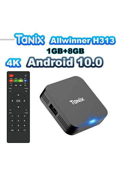 Choice صندوق تلفاز Tanix TX1 Allwinner H313 يعمل بنظام Android 10.0 بدقة 4K HDR وذاكرة وصول عشوائي 1 جيجابايت وذاكرة قراءة فقط 2 جيجابايت وذاكرة داخلية 8 جيجابايت و16 جيجابايت و...