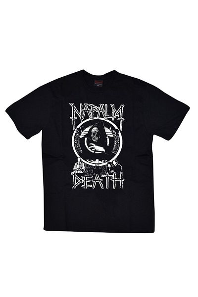 fame-stoned Tricou negru unisex 100% bumbac cu imprimeu Napalm Death