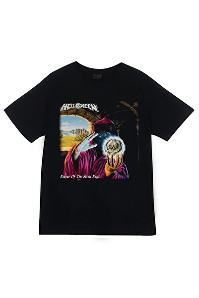 fame-stoned Μπλουζάκι Helloween Printed Unisex 100% Cotton Μαύρο