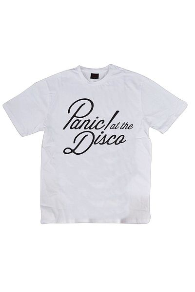 fame-stoned Μπλουζάκι Panic At The Disco Printed Unisex 100% βαμβακερό λευκό μπλουζάκι