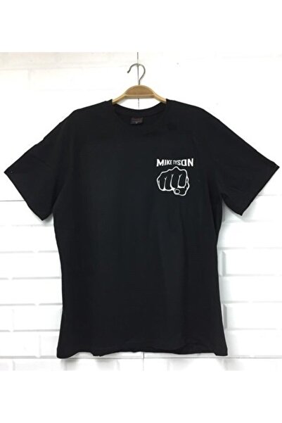 fame-stoned Tricou negru unisex 100% bumbac cu imprimeu Mike Tyson