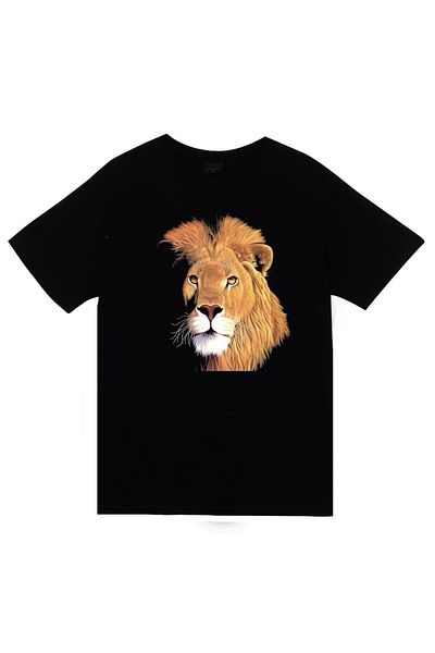 fame-stoned Μπλουζάκι Unisex Black Lion με στάμπα