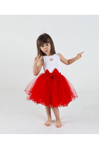 MadyaButik Girl's Front Buckle Tutu Skirt