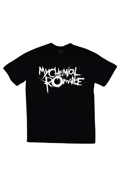fame-stoned Tricou negru unisex 100% bumbac cu imprimeu My Chemical Romance